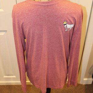 GOAT Long Sleeve Red/Pink Shirt USA Size S